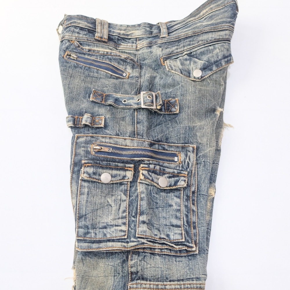 Semantic design distressed mutipocket heavy weigh… - image 7